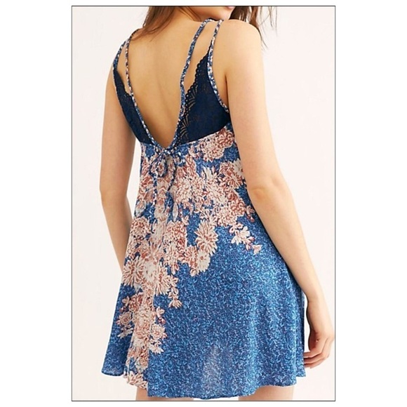 NWT Free People Blue Morning Sun Slip Dress - Picture 2 of 4